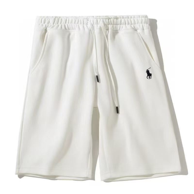 Shorts de algodón ásperos de comercio internacional transfronterizo, unisex, ropa exterior de verano, deportiva casual holgada y versátil estilo con el logo de ponis