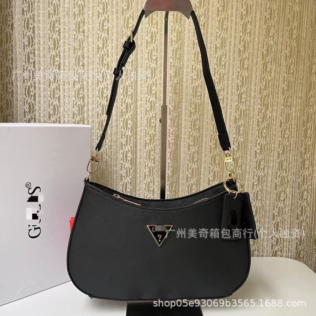 GS Adivina la nueva bolsa europea y americana sencilla de suegra, bolsa de bolita de color sólido para bolsas, solapa cruzada de un hombro