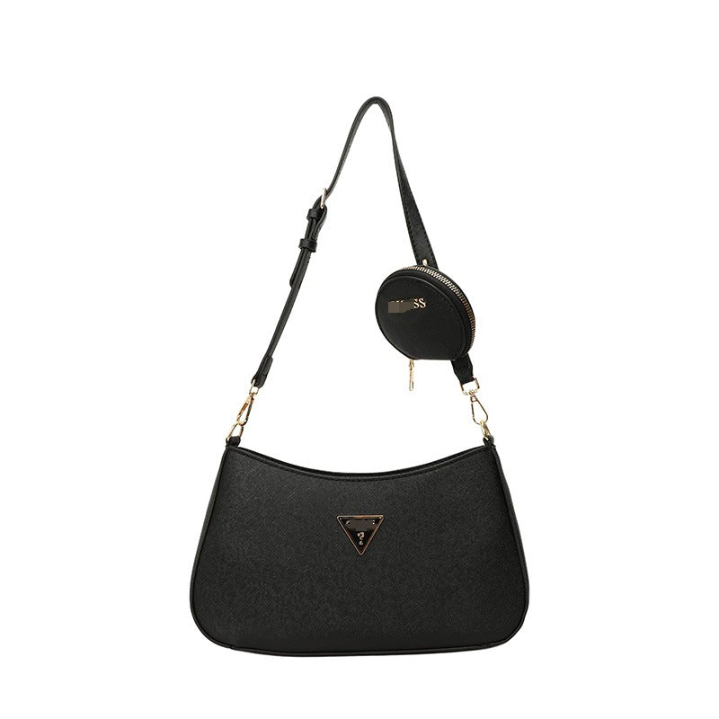 Comercio exterior al por mayor, bolso retro GS Guesser europeo y americano, bolso de hombro de moda de suegra con estampado transfronterizo
