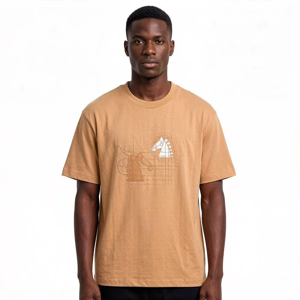 Camiseta H Hombre | Bordado Y Cuello Redondo