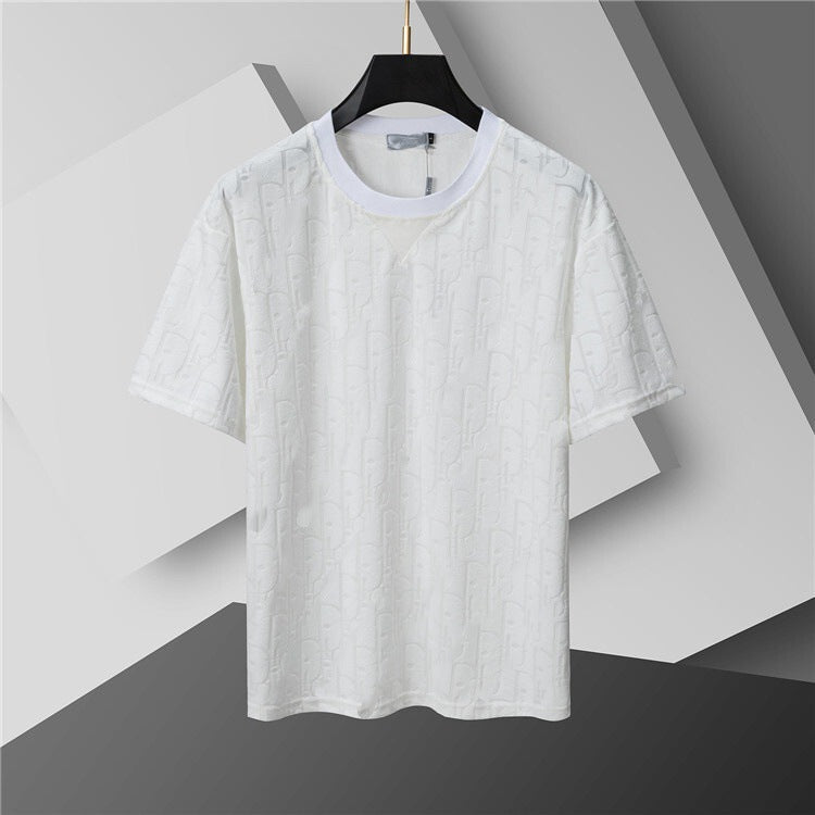 Camiseta de repuesto de algodón de lujo de alta gama transfronteriza, de manga corta de cuello redondo, moda veraniega, dropshipping casual versátil 1