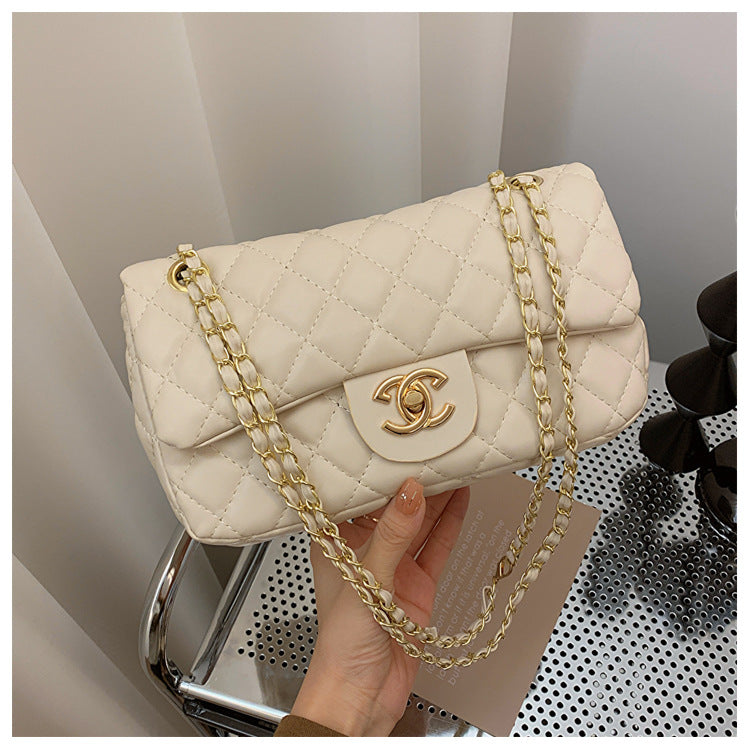 Nuevos bolsos transfronterizos para mujer 2023 nuevos bolsos minimalistas y de moda de diamante tweed pequeños bandolera de un solo hombro bolsos cuadrados pequeños