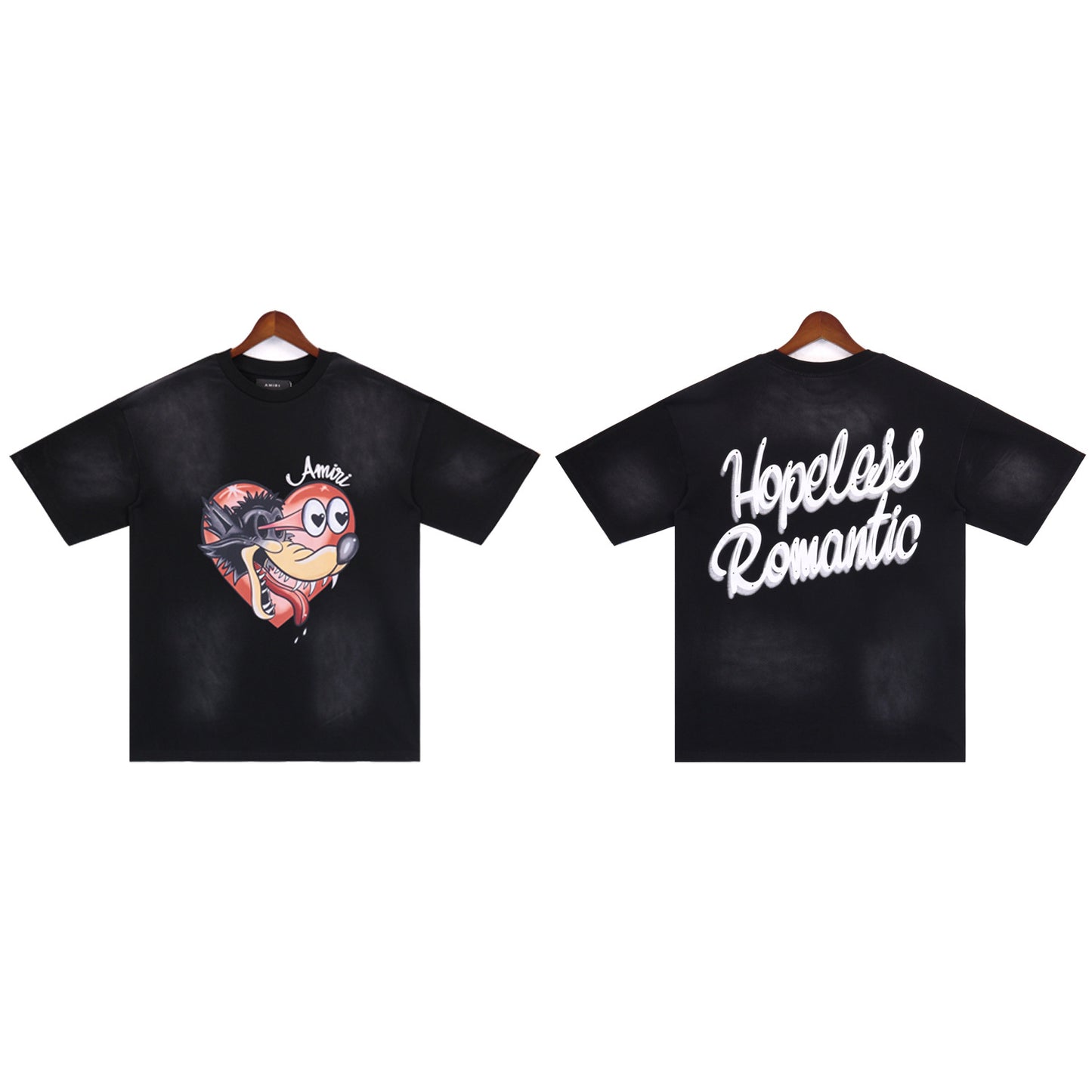2024 Verano 2024 AM1R1 ICON Letter Totem Letter Totem Pattern Coconut Tree T-shirt Unisex