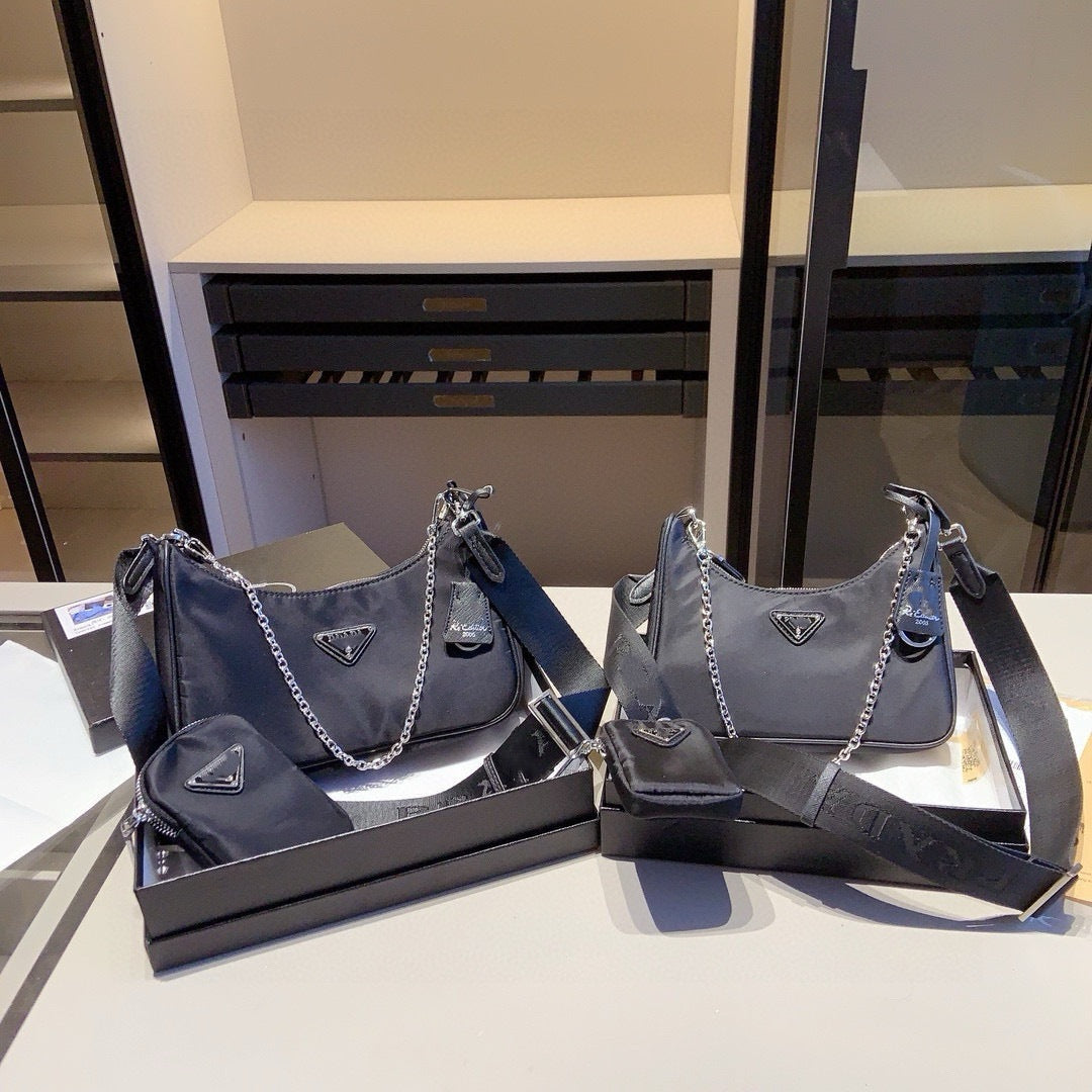 Bolso GUE | Nailon Y Cadena | Con Caja