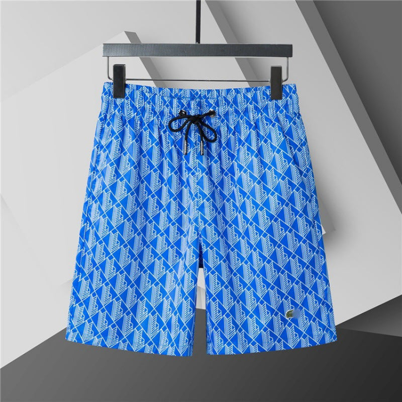 Nuevos pantalones cortos 3D transfronterizos para verano, pantalones cortos de playa de cinco puntas con cinturón, ropa masculina, unisex, versátil y transpirable, estilo británico de moda en comercio exterior