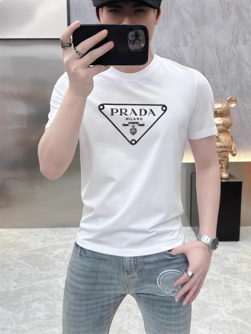 Camiseta de manga corta para parejas de pareja de maniga corta de verano 2025, superventas europeas y americanas de estilo coreano suelto y suelto de talla grande, streetwear versátil