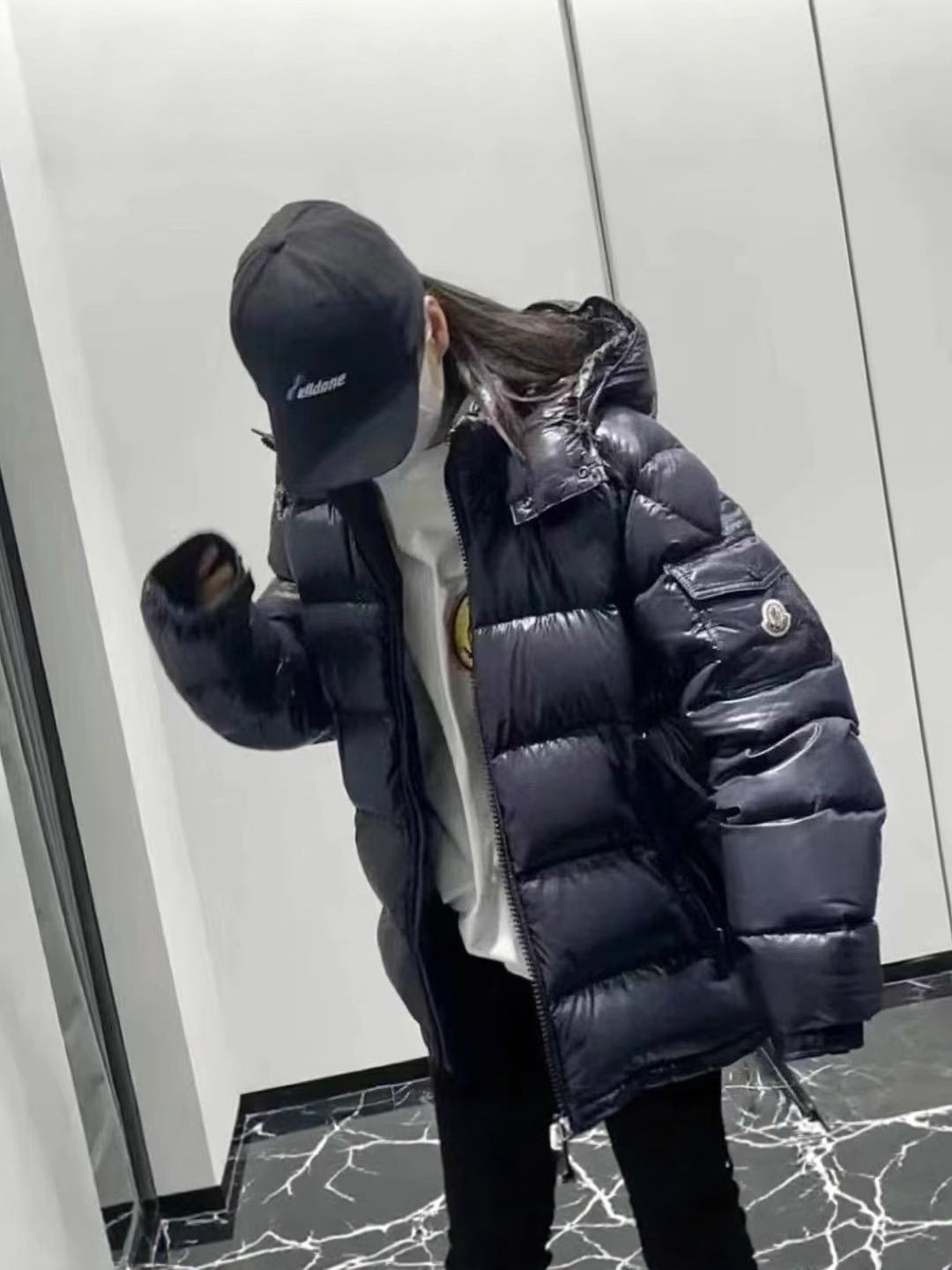 Veste unisexe brillante MON | Avec capuche