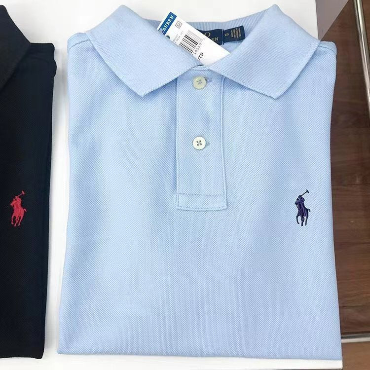 Polo Manga Corta Bordado Poni Hombre | Verano Solapa Casual