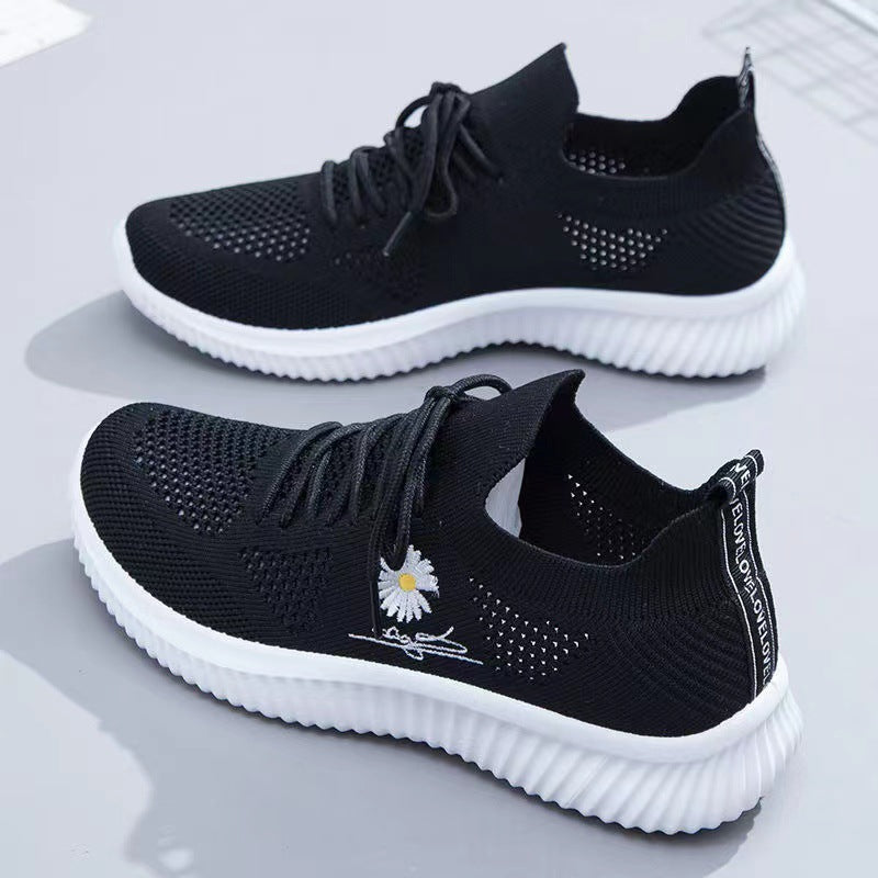 Flyweave 2026 Nuevas zapatillas de mujer para primavera y verano Zapatillas versátiles de malla para correr Calzado para estudiantes Al por mayor Calzado casual para mujer