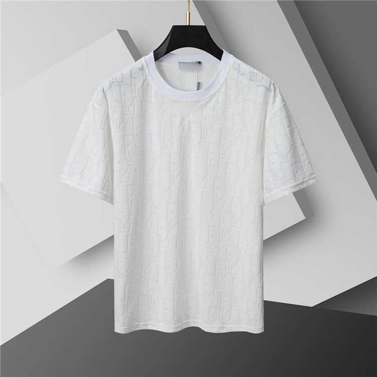 Versión correcta de 2026 de la nueva camiseta ligera de lujo de verano, camiseta de manga corta de cuello redondo y versátil para hombres y mujeres, países extranjeros de Europa y Estados Unidos