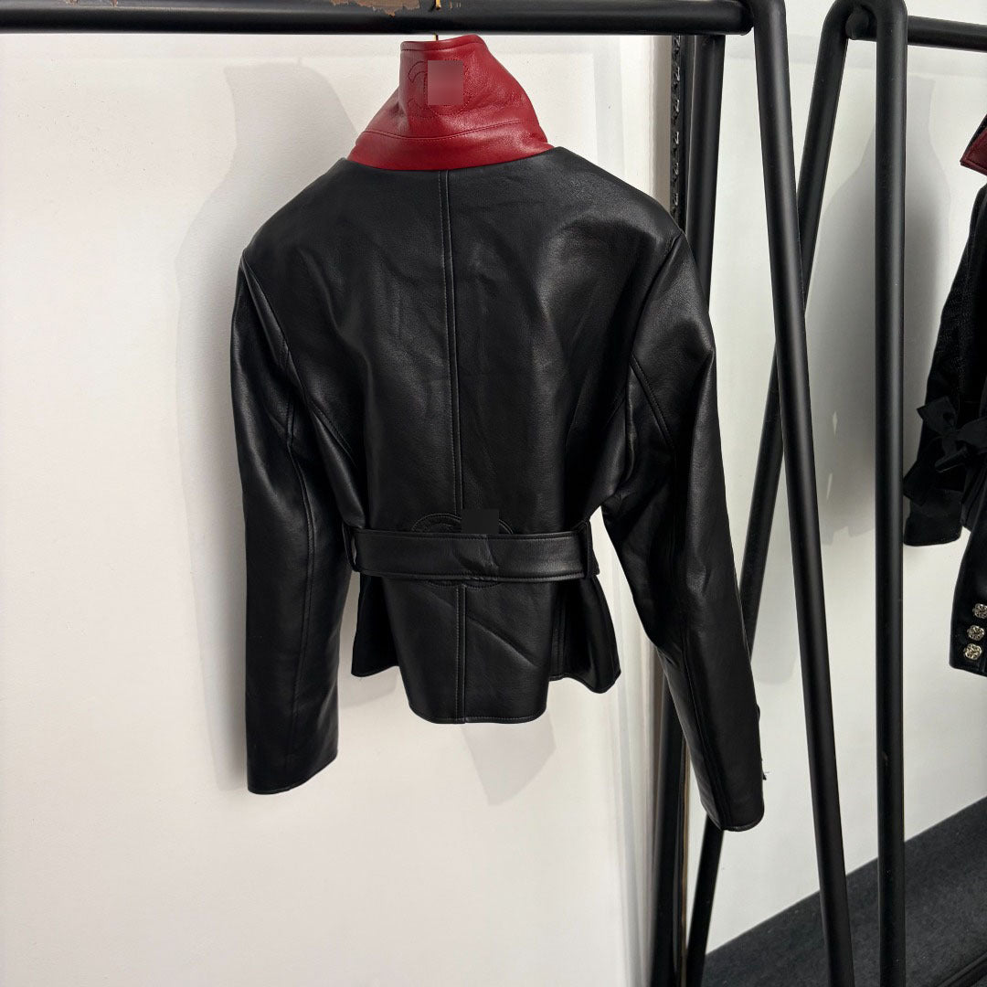 PU Jacket CHA | Long Sleeve and Fitted Waist