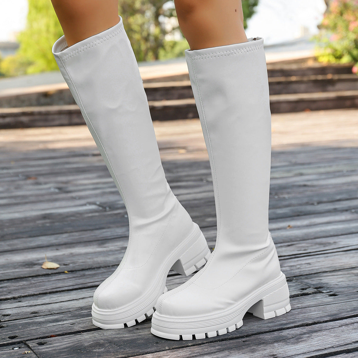 Botas Altas Mujer Estilo Británico | Calzado Premium Invierno