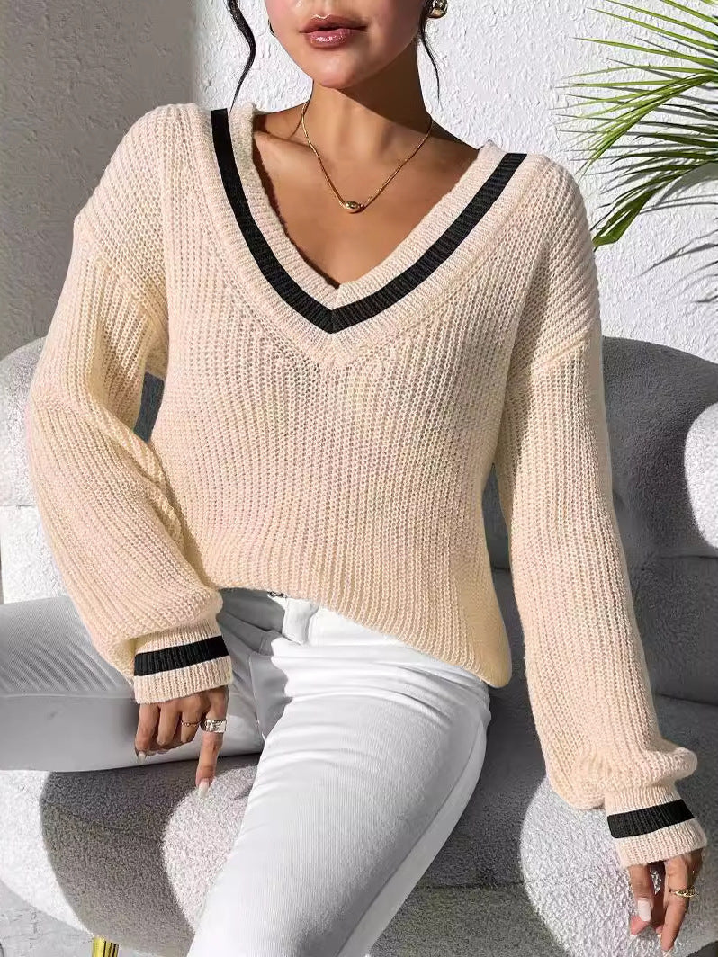 Jersey Mujer CHN | Cuello En V Y Color Combinado