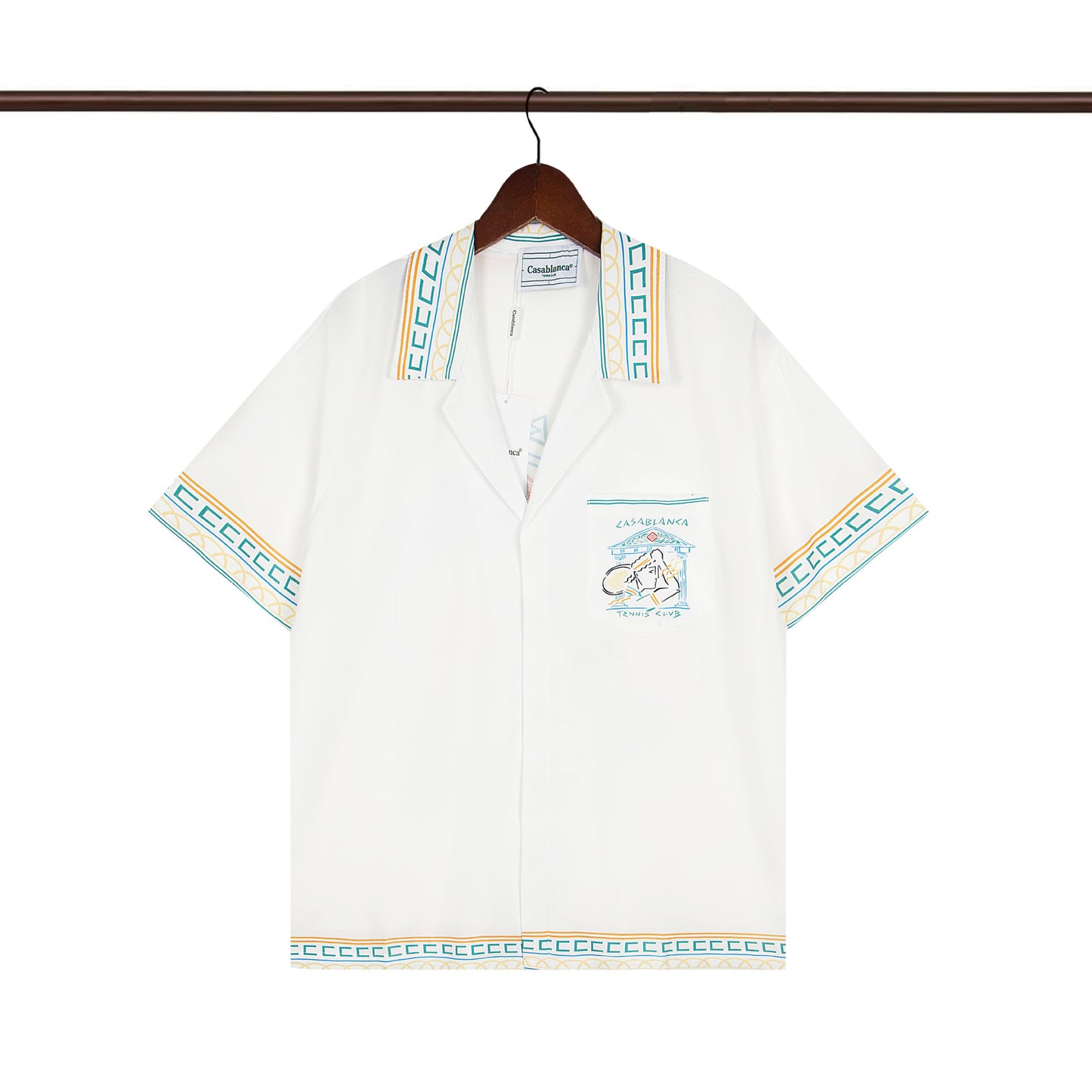 Set de camiseta de manga corta con letras de un partido de fútbol CASA de primavera/verano, jersey holgado y de moda para hombres