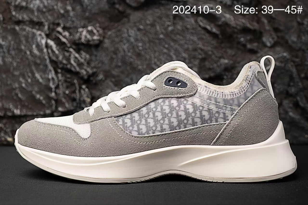 Estación Europea B25 2026 Letras impresas Zapatos de moda masculina de moda baja y transpirables, con cordones y reposo de moda moderna