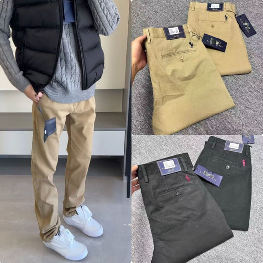 Pantalon décontracté pour homme | Coupe droite infroissable