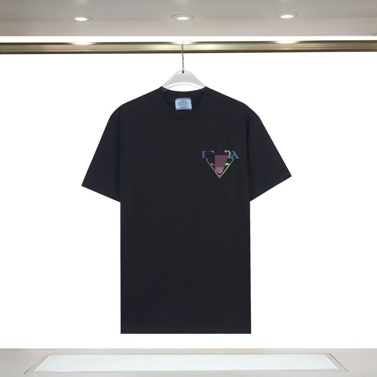 Camiseta unisex de manga corta de 260g de algodón puro de 260g con etiqueta triangular y camiseta de 260g disponible para dropshipping