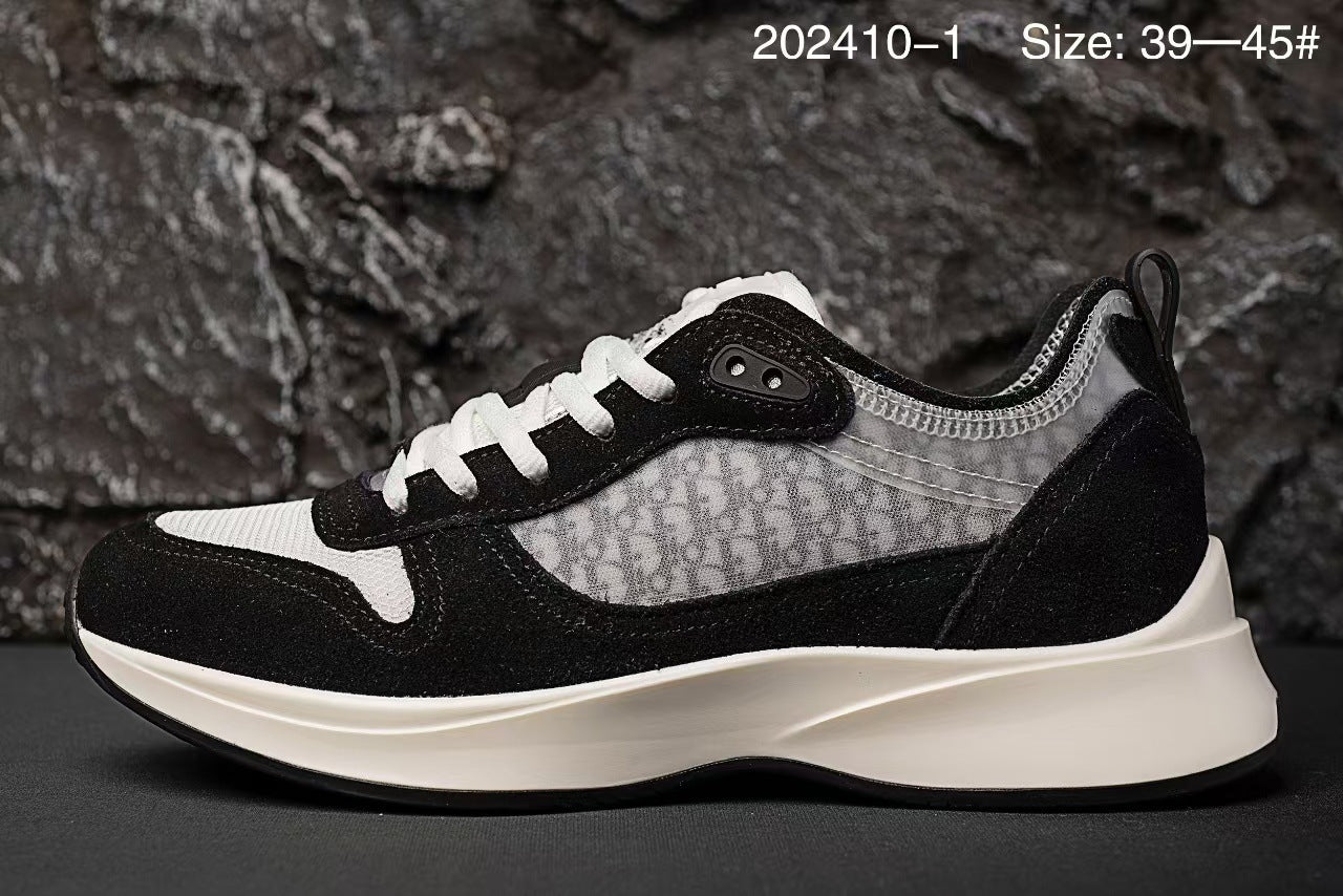 Estación Europea B25 2026 Letras impresas Zapatos de moda masculina de moda baja y transpirables, con cordones y reposo de moda moderna