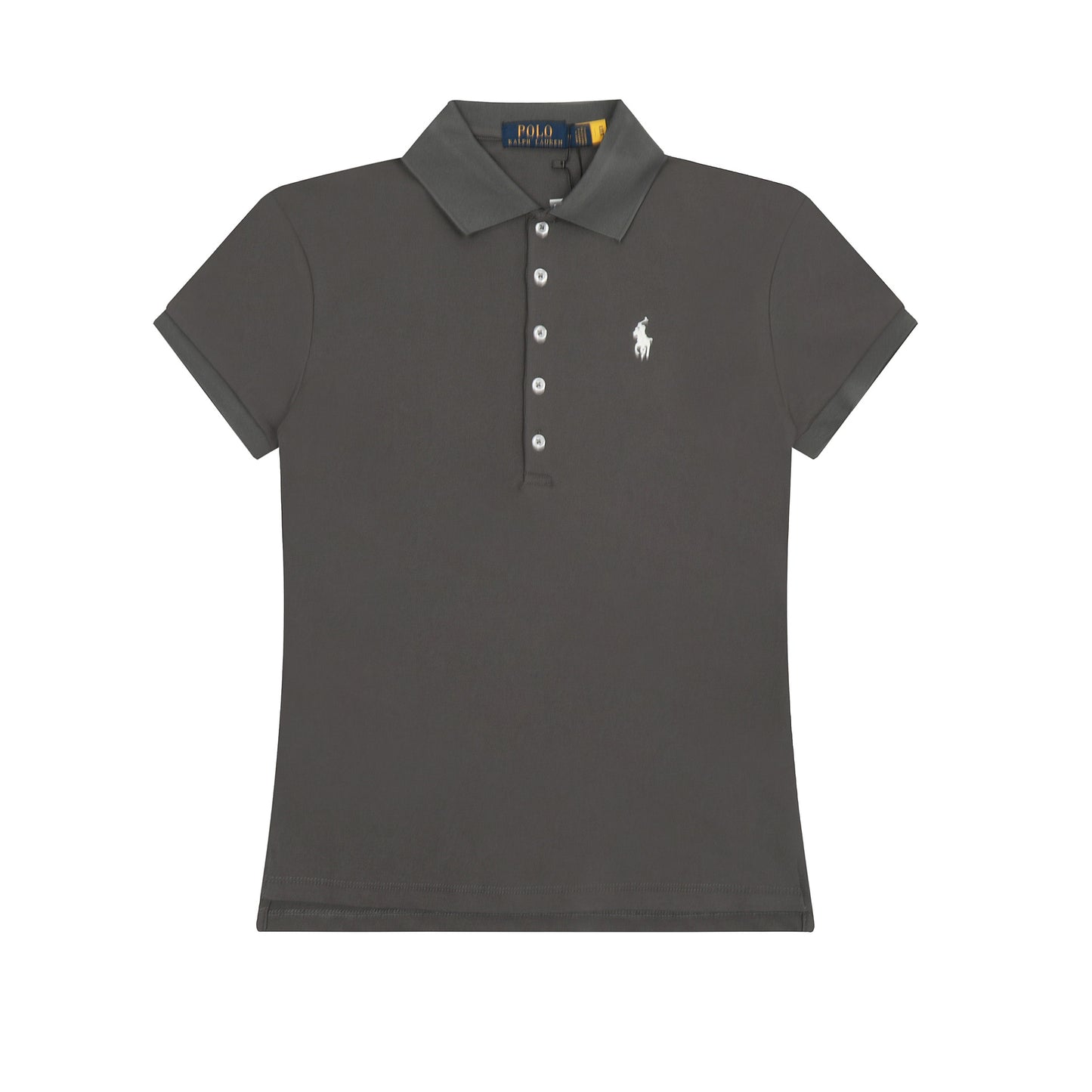 2024 Verano de moda 2024 Nuevo War Horse Camisa Polo Casual Sencilla de Cinco Botones Bordada para Mujer, Manga Corta