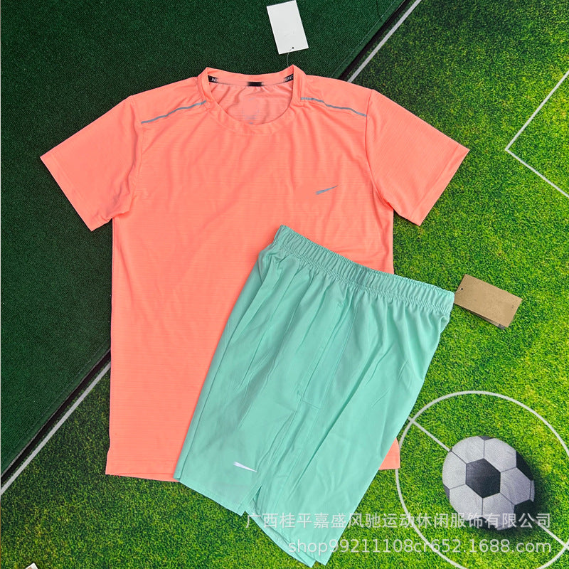 Pantalones cortos deportivos transpirables para hombre, deportes tejidos y transpirables, entrenamiento de atletismo para estudiantes, entrenamiento de atletismo, carrera, fitness, traje de secado rápido para hombres