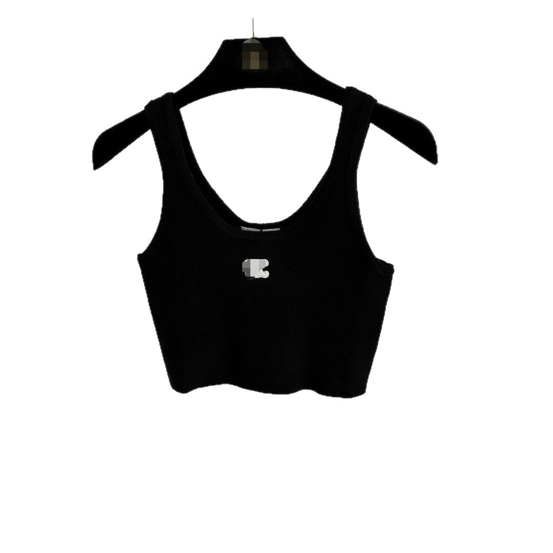 Chaleco camisola de punto tejido 100% lana 100% de lana de verano de alta gama 2025 Nanyou Dopamine Nuevo logo
