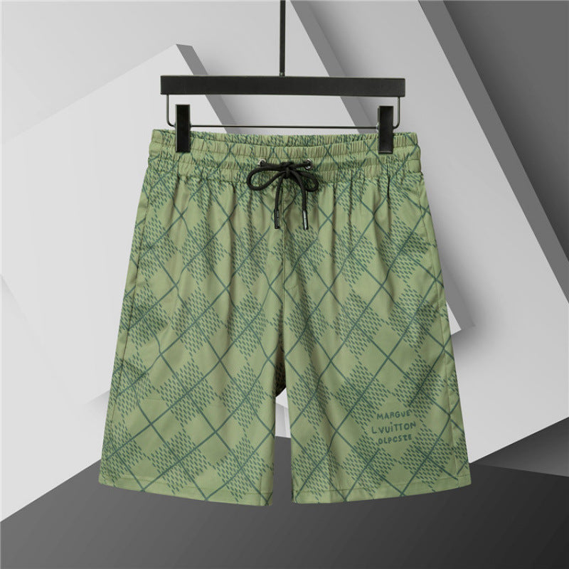 Nuevos pantalones cortos 3D transfronterizos para verano, pantalones cortos de playa de cinco puntas con cinturón, ropa masculina, unisex, versátil y transpirable, estilo británico de moda en comercio exterior