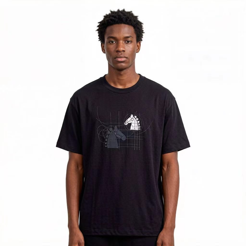 Camiseta H Hombre | Bordado Y Cuello Redondo