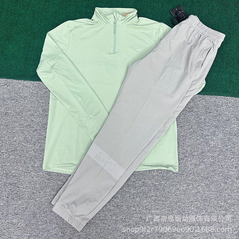Men's Long Sleeve Fitness Set | Breathable Loose Pants