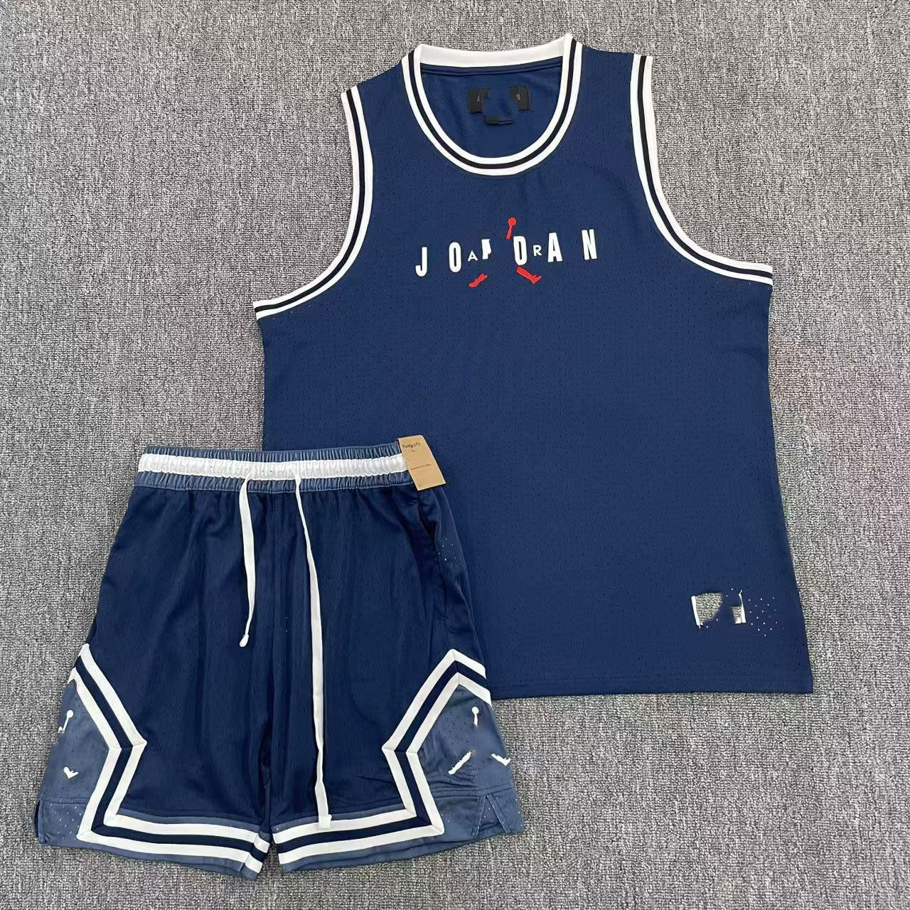 Nuevo chaleco deportivo de baloncesto Flying Man con pantalones cortos, chaleco deportivo casual de correr de secado rápido, transpirable y holgado