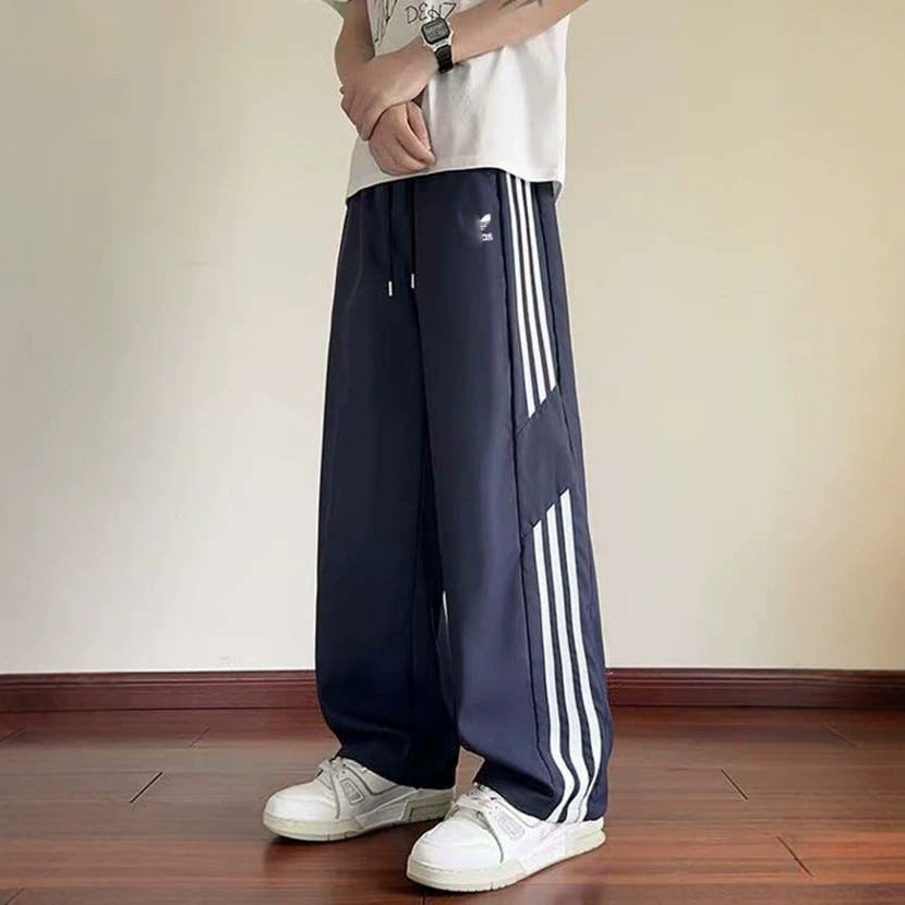 Three-Stripe Pants A | Casual Wide Leg