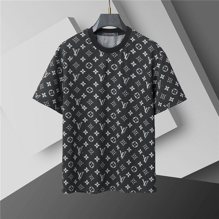 Camiseta de repuesto de algodón de lujo de alta gama transfronteriza, de manga corta de cuello redondo, moda veraniega, dropshipping casual versátil 1