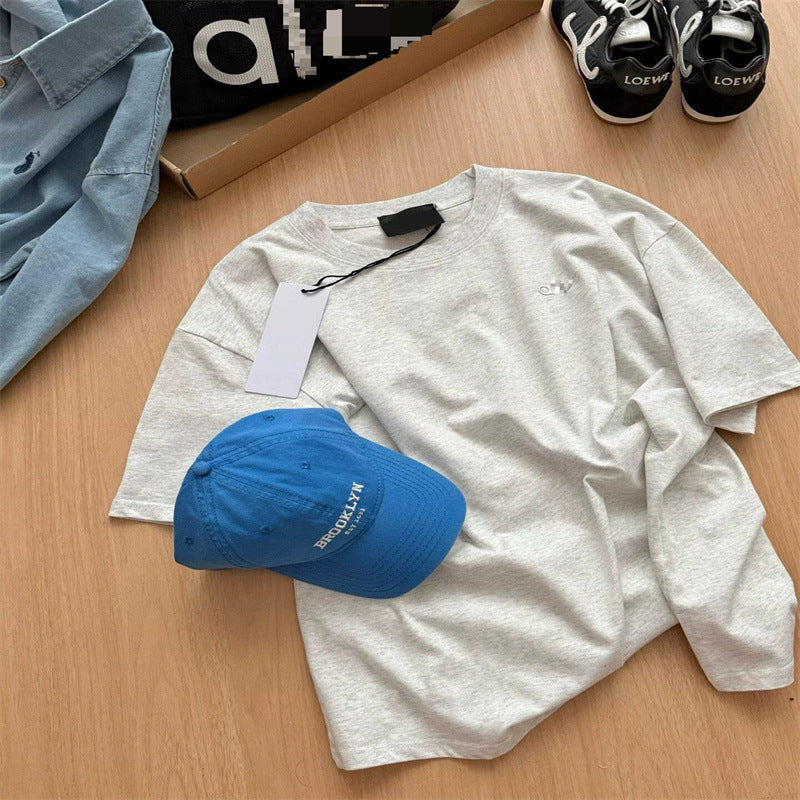 Women's Loose Casual T-Shirt | Pure Cotton Candy-Colored Short Sleeve