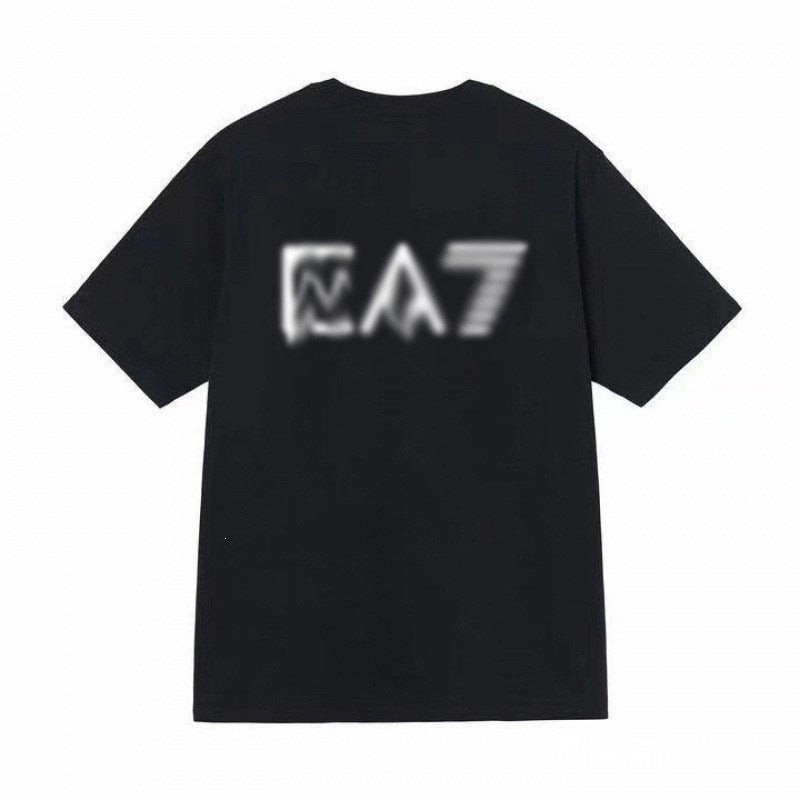 Nueva camiseta transfronteriza de manga corta con letras con letras casual y suelta de algodón puro para mujeres en la calle dropshipping