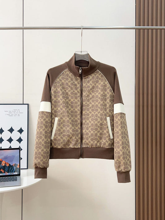 Women's Khaki Jacket CO | Printed and Fitted