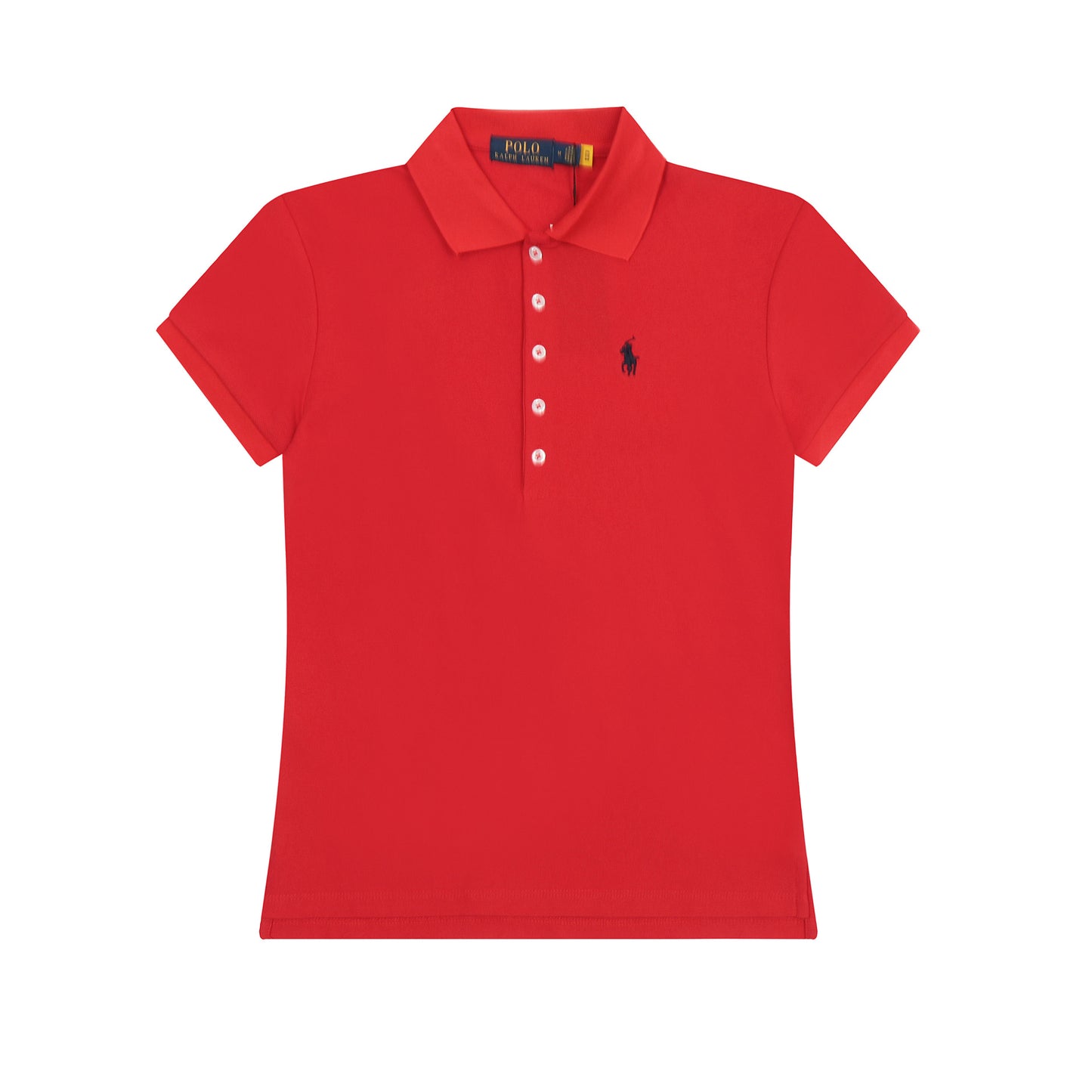 2024 Verano de moda 2024 Nuevo War Horse Camisa Polo Casual Sencilla de Cinco Botones Bordada para Mujer, Manga Corta