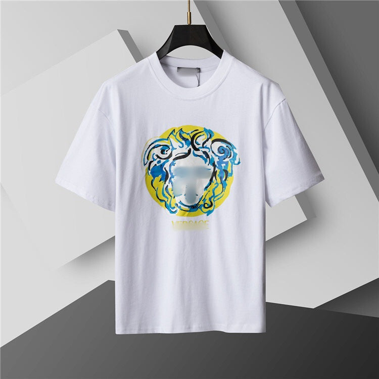 Versión correcta de 2026 de la nueva camiseta ligera de lujo de verano, camiseta de manga corta de cuello redondo y versátil para hombres y mujeres, países extranjeros de Europa y Estados Unidos