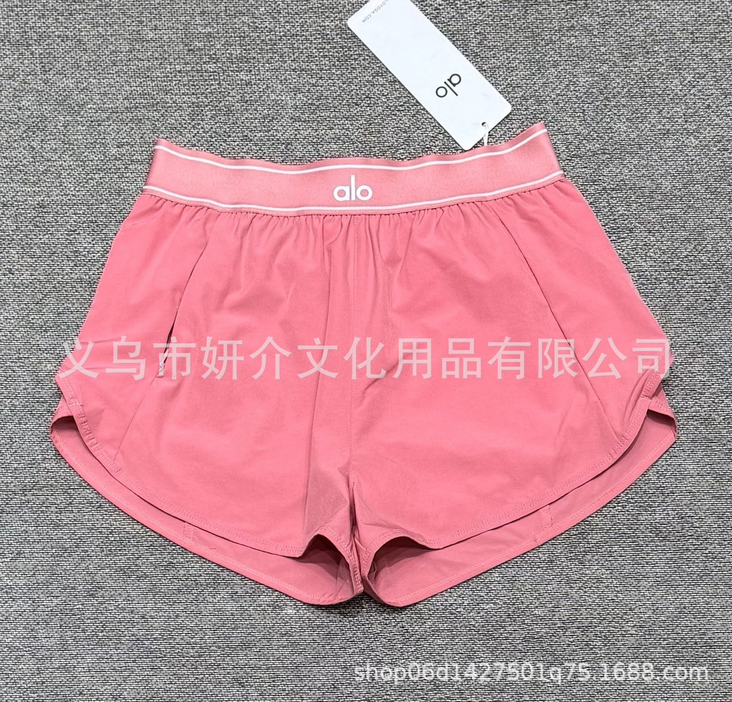 Nuevos pantalones cortos de yoga transfronterizos estilo AL, pantalones cortos tejidos, pantalones deportivos de mujer, pantalones cortos de yoga elásticos para correr