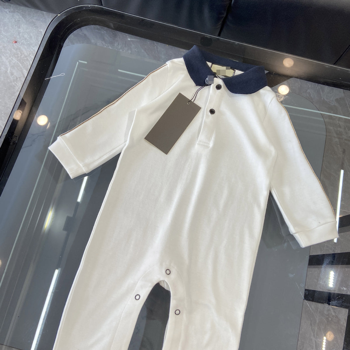 GU Baby Romper | Double Layer in White