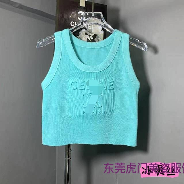 Camisela camisola de punto estirada estirada sin mangas y estirada sin mangas y estilo coreano 2024