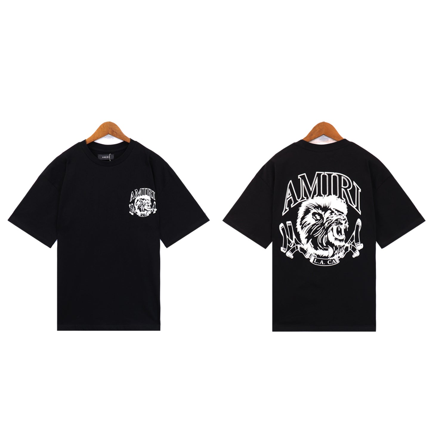 2024 Verano 2024 AM1R1 ICON Letter Totem Letter Totem Pattern Coconut Tree T-shirt Unisex