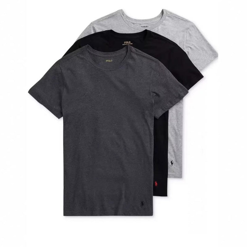 Nueva camiseta de polo con bordado cruz de ponis con corte clásico de algodón puro 230g 230g