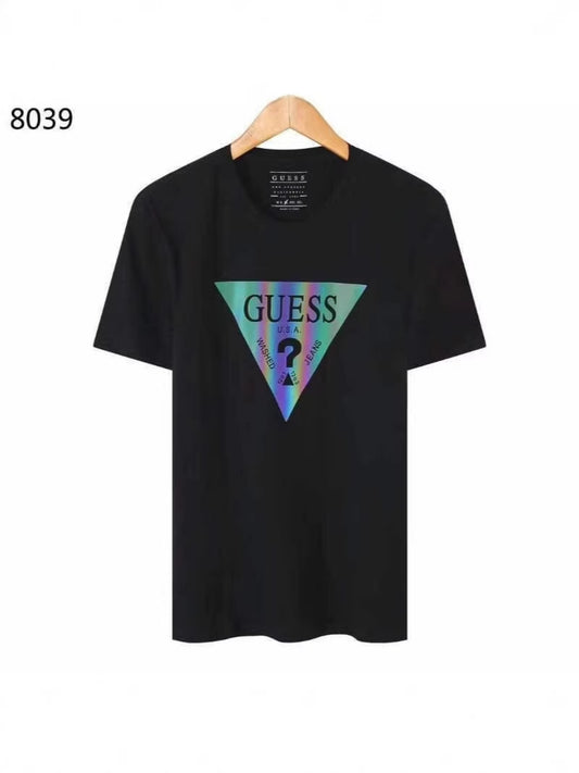 Camisa de talla grande con el logo reflectante transfronterizo de GUE para el verano