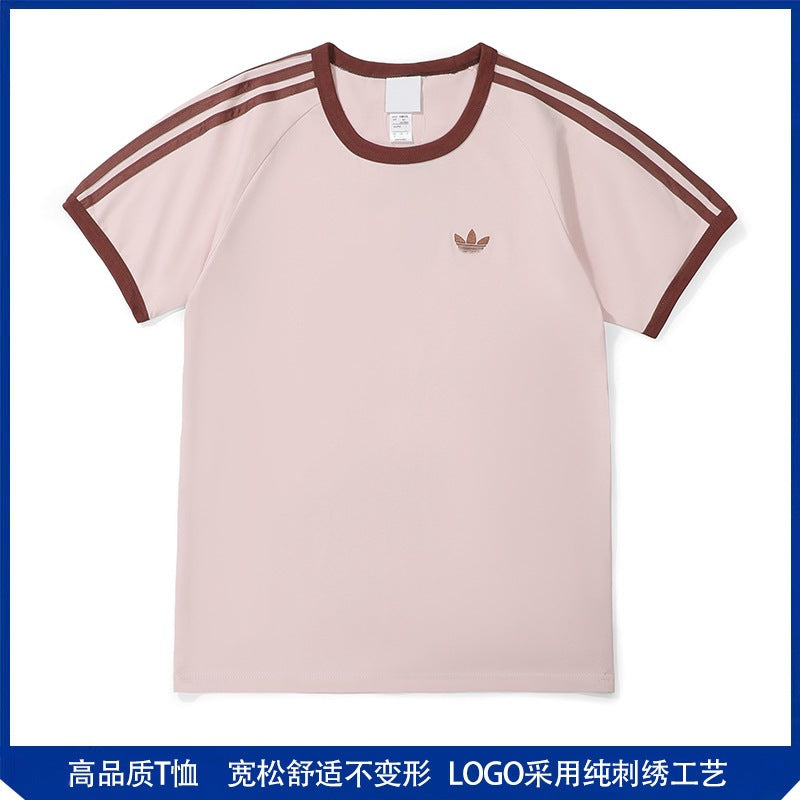 T-shirt unisex a tre strisce A | Ricamata
