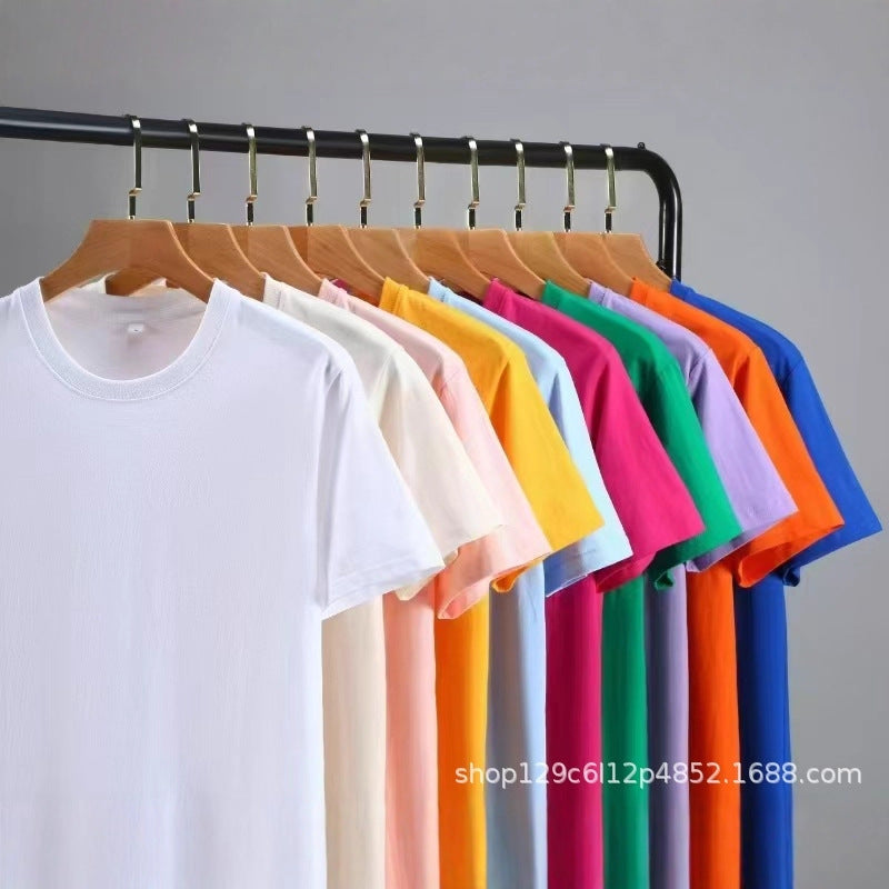 Camiseta Unisex Logo Pegatina Cuello Redondo Manga Corta