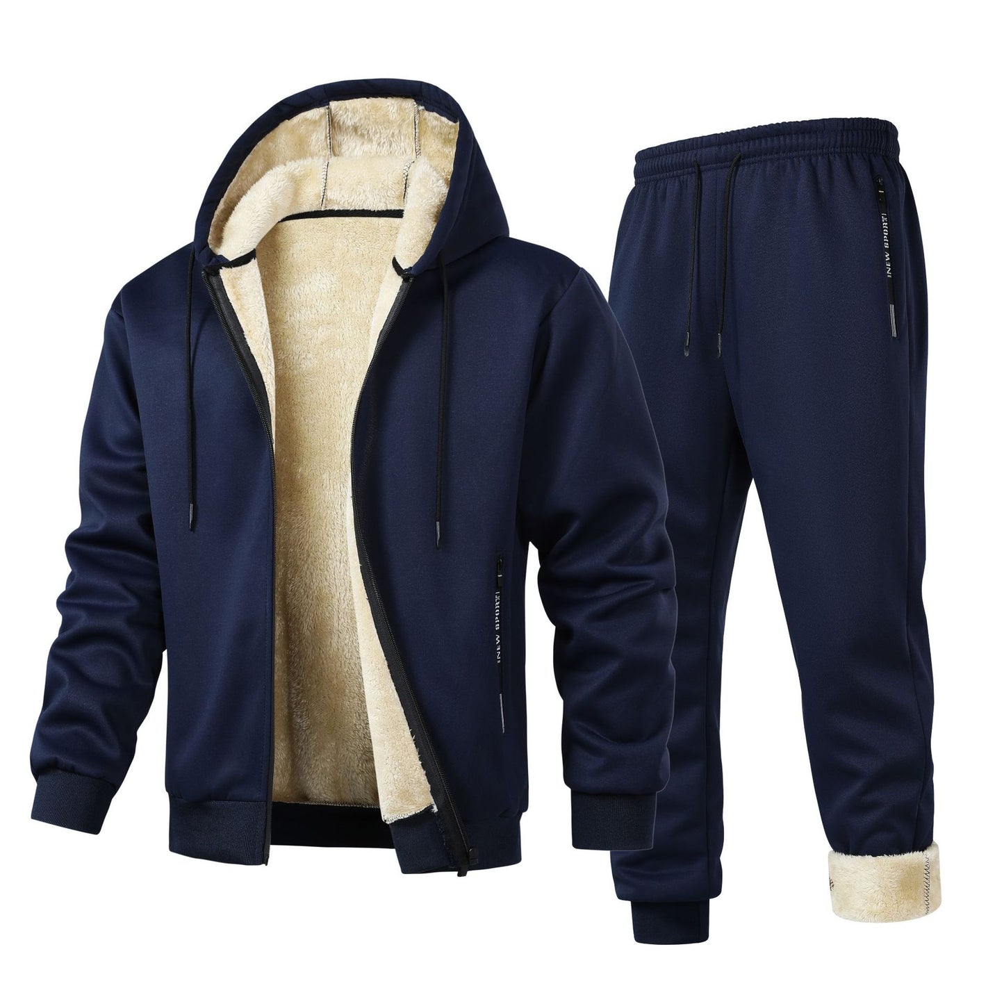 Conjunto de sudadera de sudadera de beisbol de hombre con capucha europea y estadounidense con capucha de ebay y camiseta de cordero de plumas AliExpress JOOM Factory