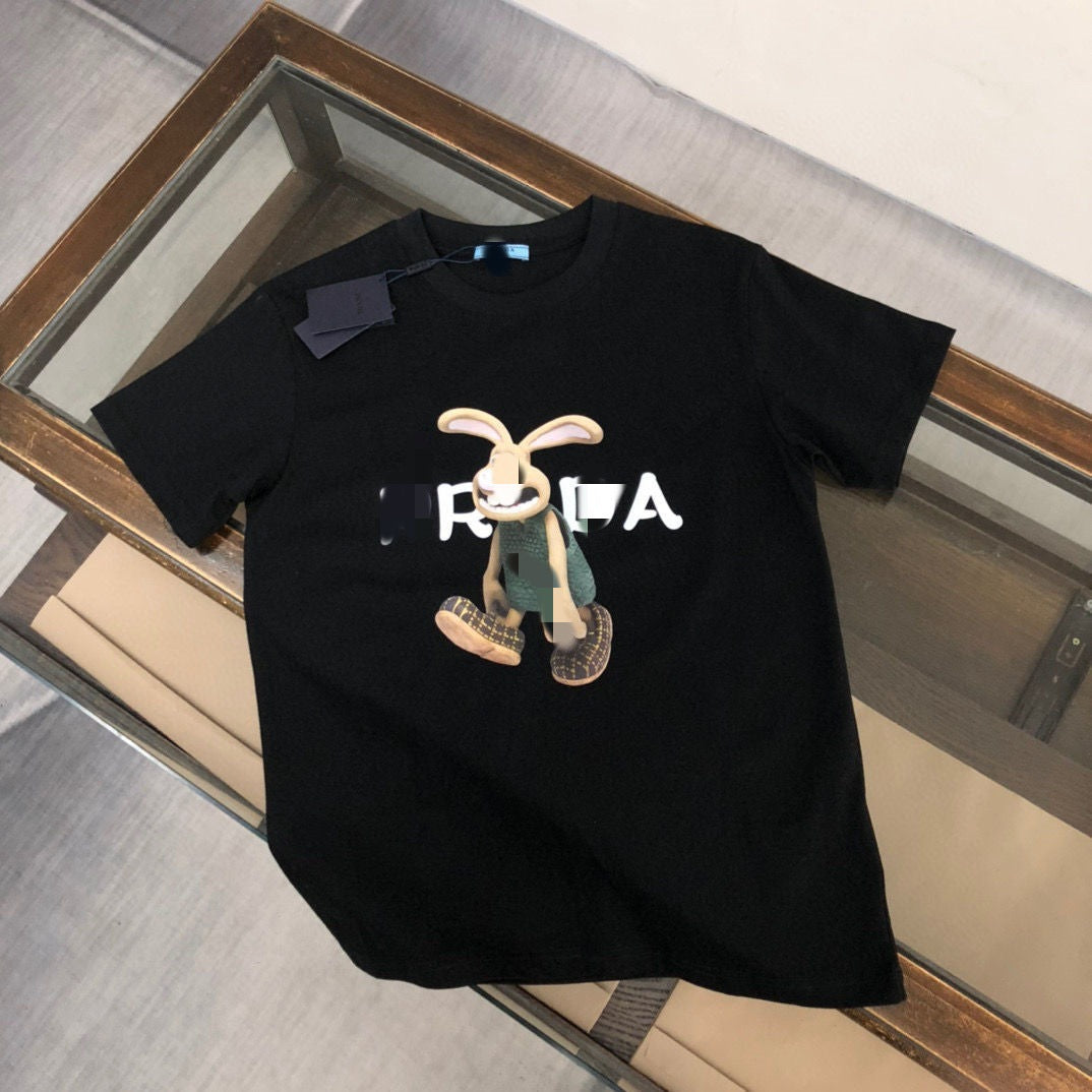 Camiseta unisex de manga corta de 260g de algodón puro de 260g con etiqueta triangular y camiseta de 260g disponible para dropshipping