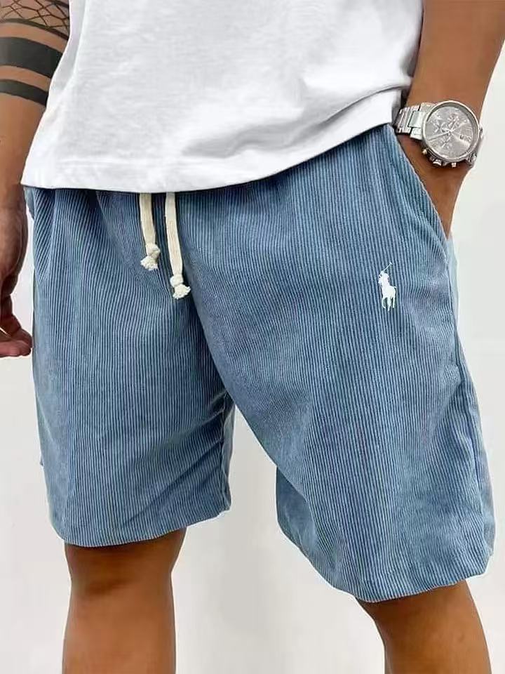 Pantalones Cortos Hombre | Deportivos Pana Bordado Pony Casual 2026