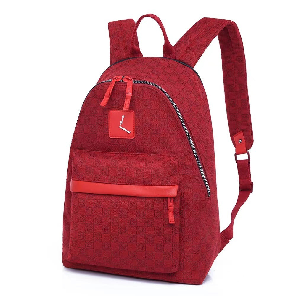 Mochila de letras de cuadros de moda con estampado de tablero de ajedrez, mochila escolar cosida, bolsa de viaje, mochila deportiva de marca de moda a cuadros para hombres y mujeres