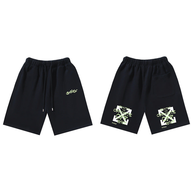 Pantalones Cortos Hombre Estampado Flecha Sueltos | LuxuryMarkt