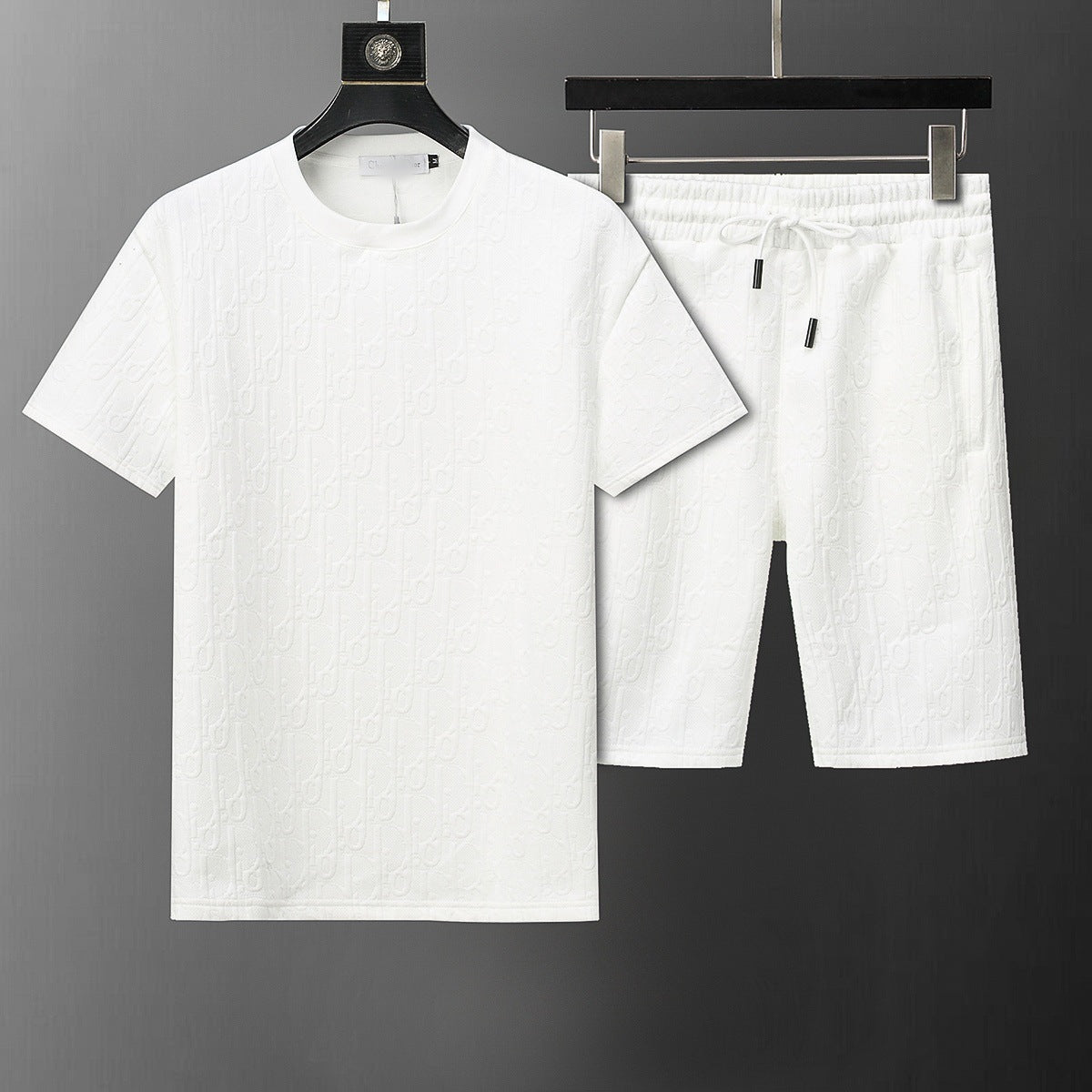 ()25 nuevos pantalones cortos B familia G Jacquard Moda casual Traje de comercio exterior para hombres y mujeres Trajes de primavera para hombre